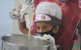 Hospital Metropolitano de Urgência e Emergência em Ananindeua (PA) promove oficina culinária para ensinar hábitos saudáveis para crianças internadas.